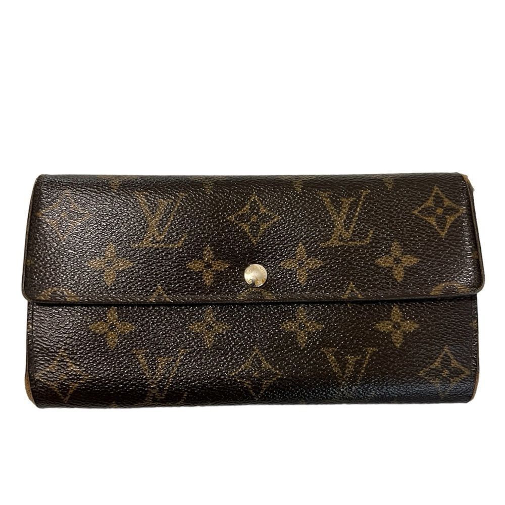 Louis Vuitton Vintage Brown Signature Fold Wallet